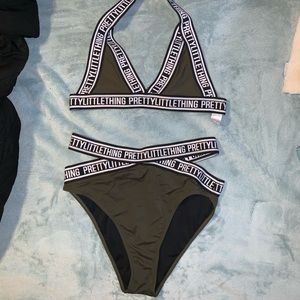PLT ARMY GREEN HIGH WAISTED BIKINI
